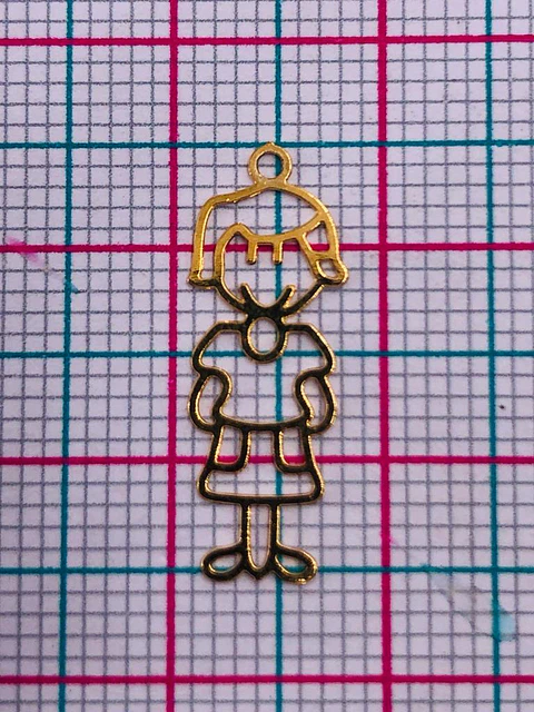 NIÑOS MINI DIJE BAÑO DE ORO T5789                                           