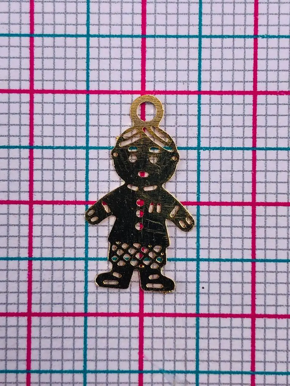 NIÑO MINI DIJE BAÑO DE ORO C4834 2