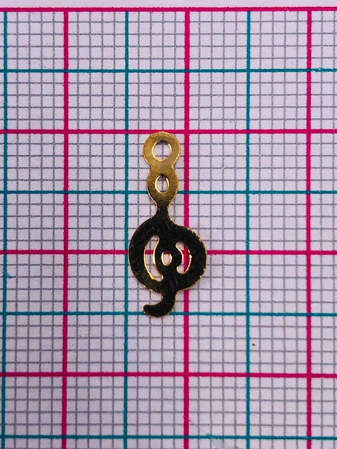 NOTA MUSICAL MINI DIJE BAÑO DE ORO XW01009                            