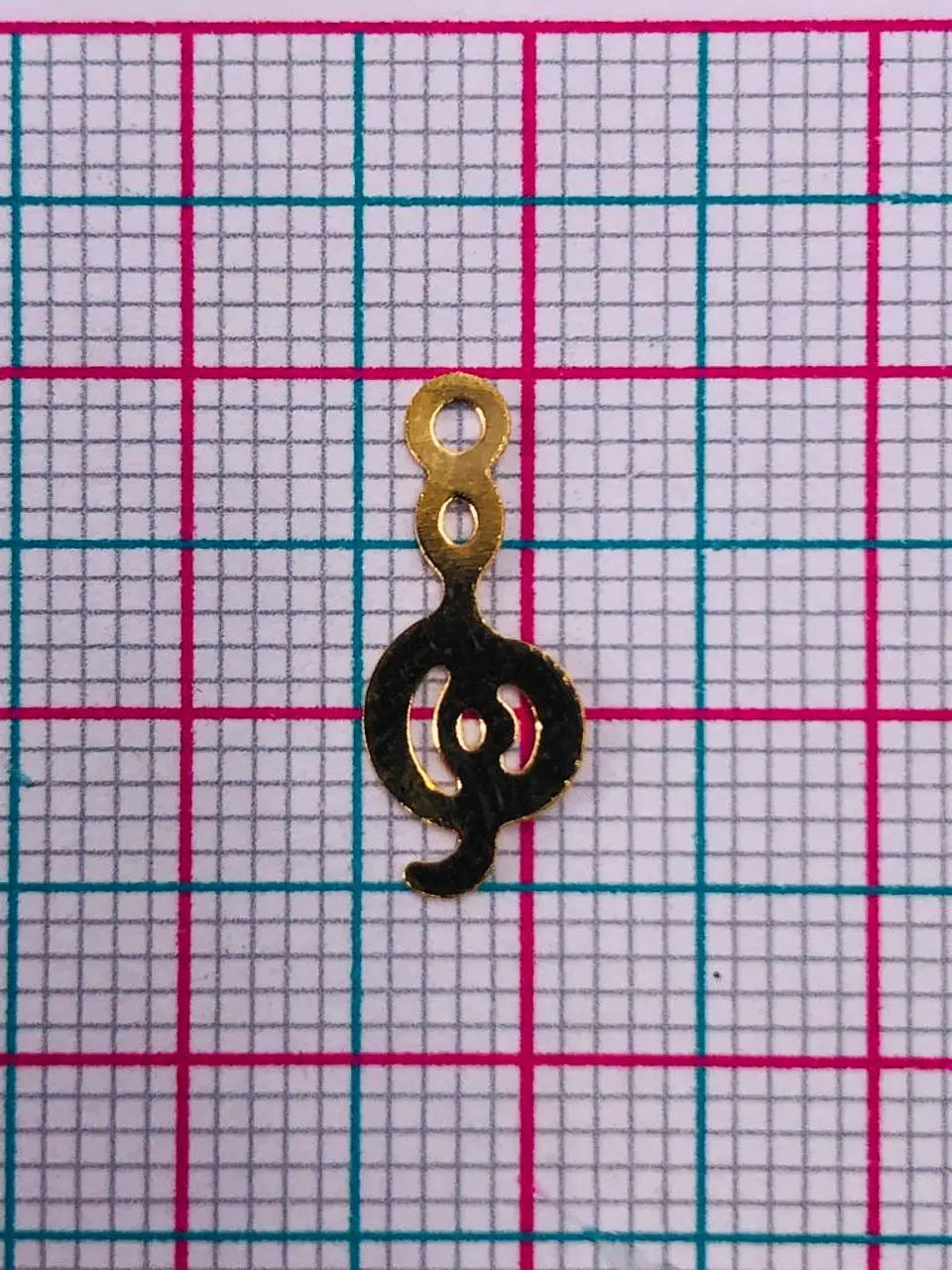 NOTA MUSICAL MINI DIJE BAÑO DE ORO XW01009                             2