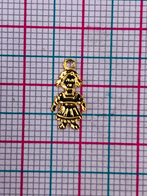 NIÑA MINI DIJE BAÑO DE ORO TP-074                                         