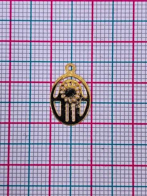 MINI DIJE ✦ MANO HAMSA EN BAÑO DE ORO                         