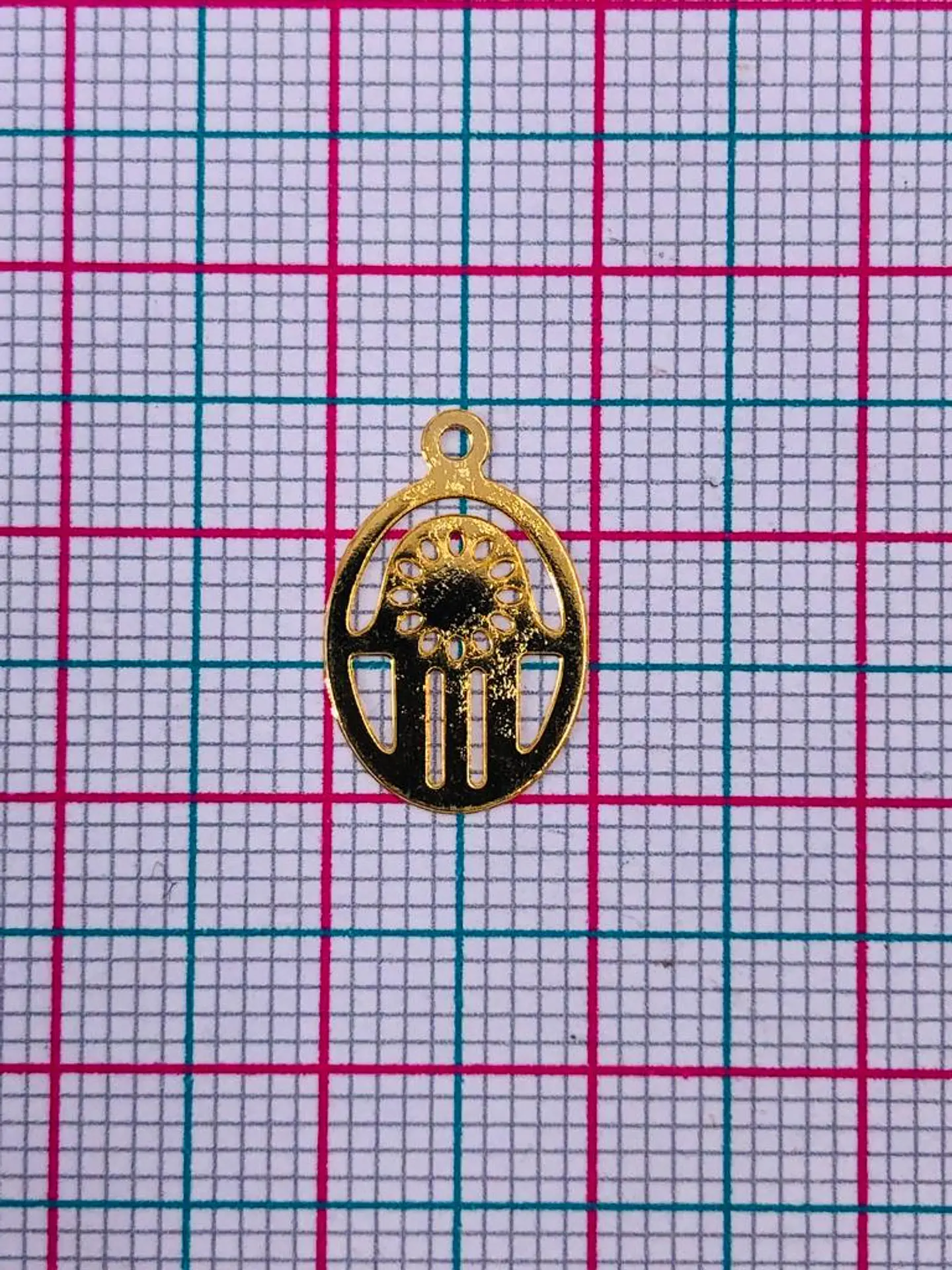 MINI DIJE ✦ MANO HAMSA EN BAÑO DE ORO                          2
