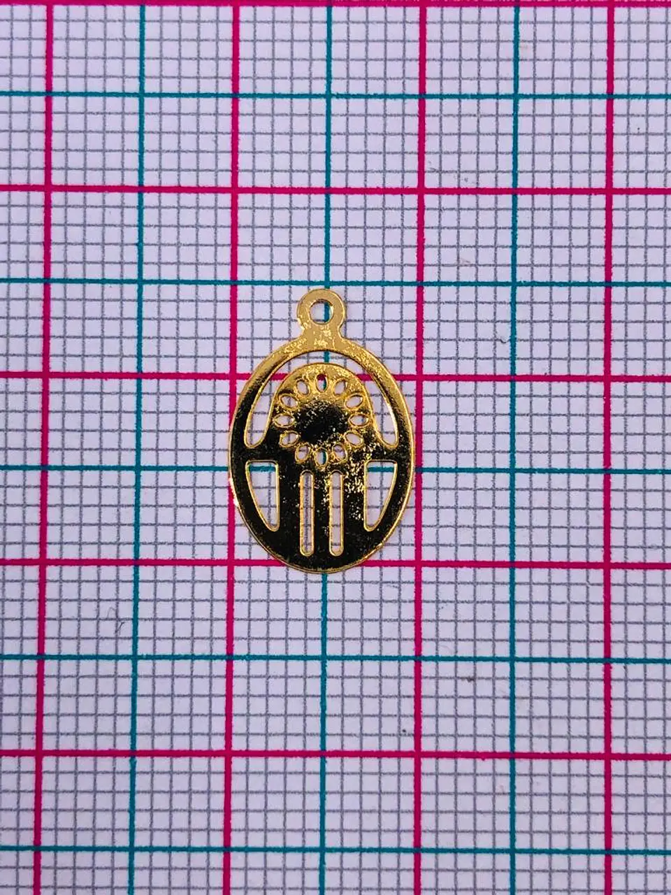 MINI DIJE ✦ MANO HAMSA EN BAÑO DE ORO                          2