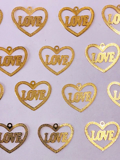 CORAZÓN MINI DIJE BAÑO DE ORO T5023                             