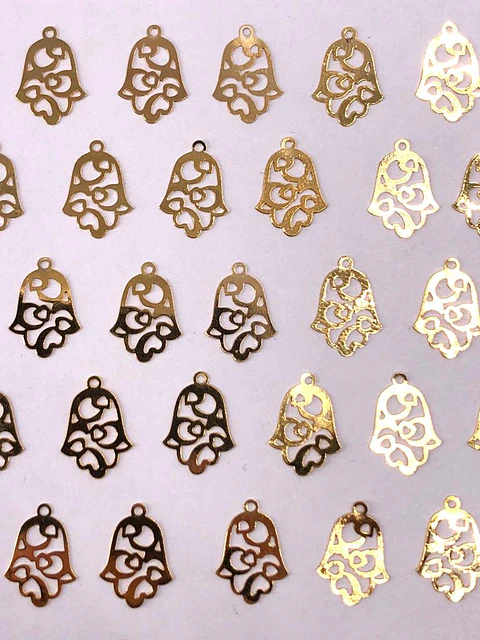 MANO HAMSA MINI DIJE BAÑO DE ORO TP-062                                                                       