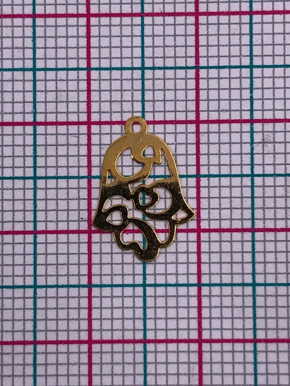 MANO HAMSA MINI DIJE BAÑO DE ORO TP-062                                                                        2