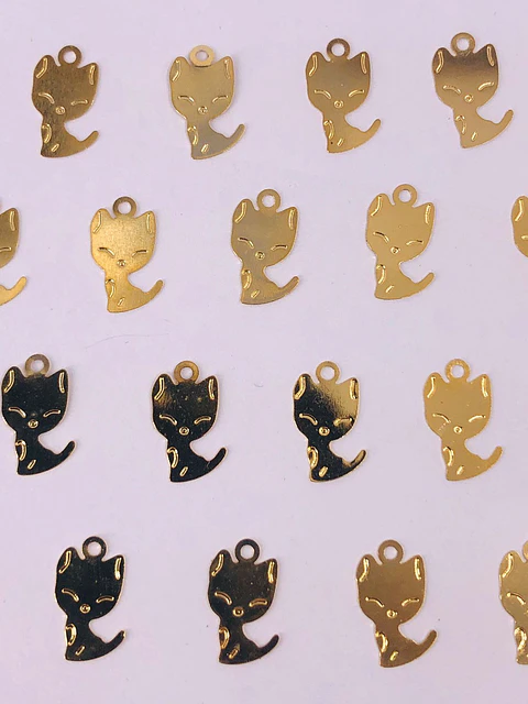 GATO CHINO MINI DIJE BAÑO DE ORO FT-25                                                      