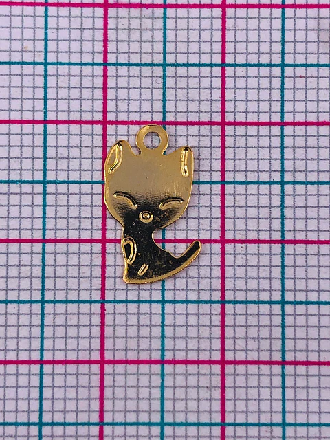 GATO CHINO MINI DIJE BAÑO DE ORO FT-25                                                      