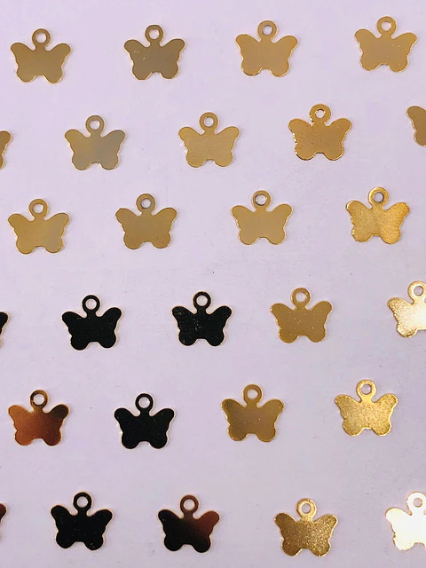 MARIPOSA LISA MINI DIJE BAÑO DE ORO FT-51                         