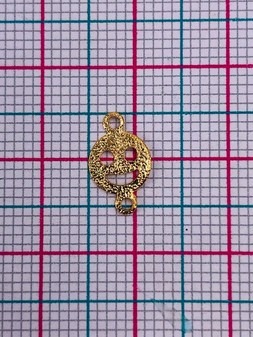 CARA FELIZ MINI DIJE BAÑO DE ORO XH02337-1                          2