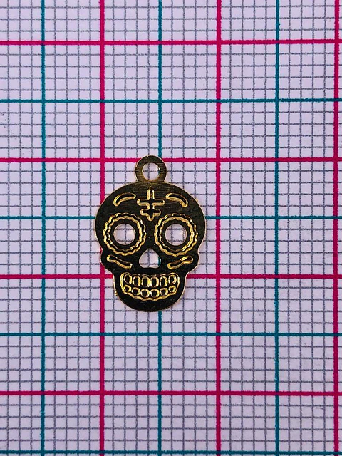 CALAVERA MINI DIJE BAÑO DE ORO FT-2                              