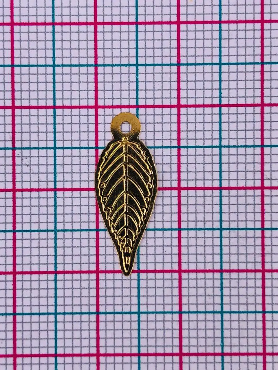 HOJA MINI DIJE BAÑO DE ORO T4922                          2