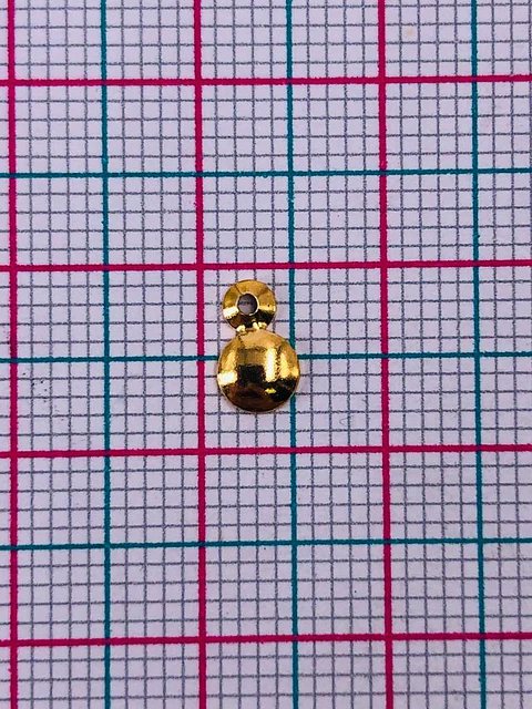 MONEDA LISA MINI DIJE BAÑO DE ORO T3418                        