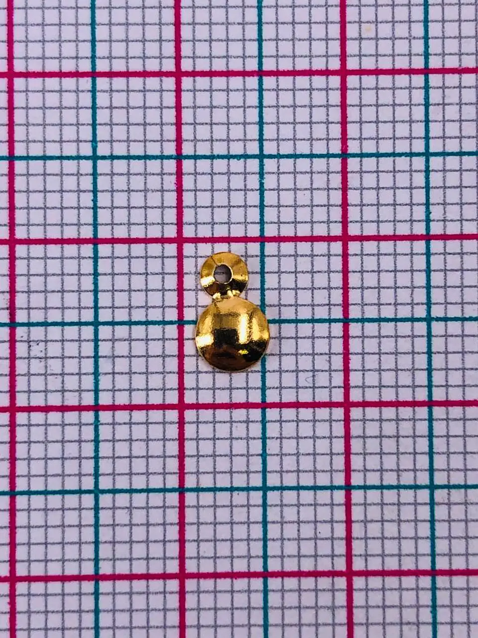 MONEDA LISA MINI DIJE BAÑO DE ORO T3418                         2