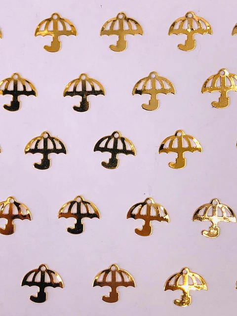 SOMBRILLA MINI DIJE BAÑO DE ORO XW00987                         