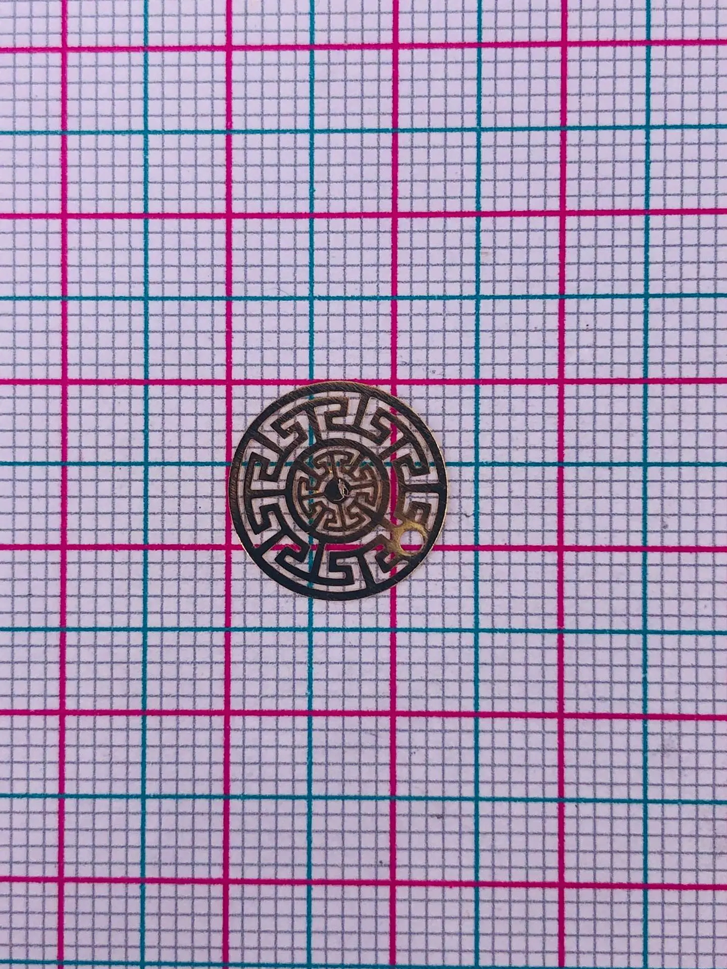 MANDALA MINI DIJE BAÑO DE ORO T3452                2