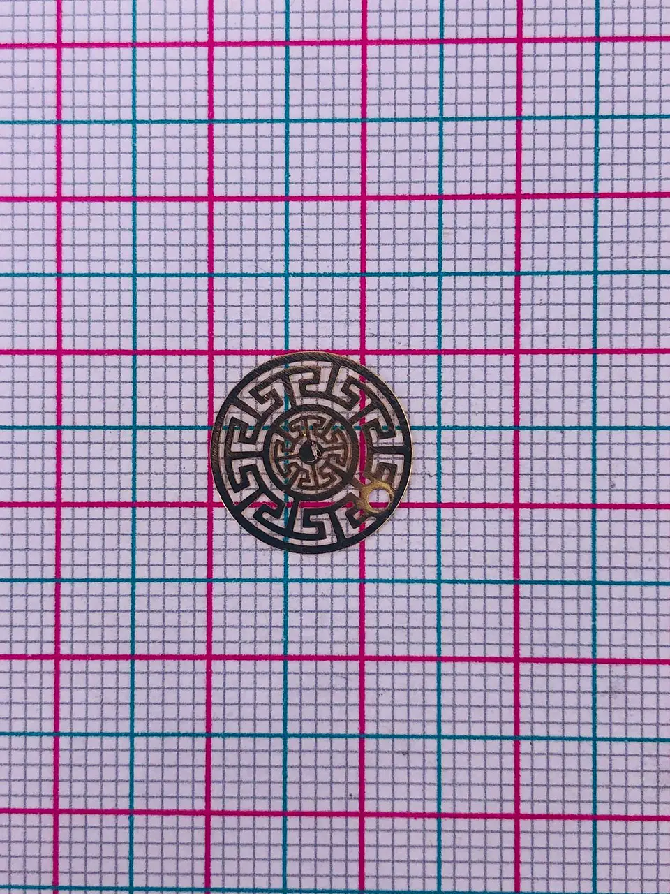 MANDALA MINI DIJE BAÑO DE ORO T3452                2