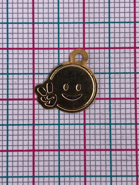 CARA FELIZ MINI DIJE BAÑO DE ORO T5252                                              