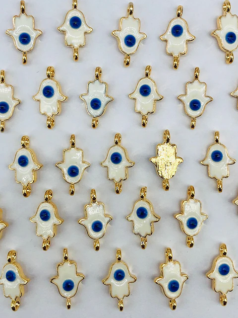 MANO HAMSA OJO BAÑO DE ORO T8027