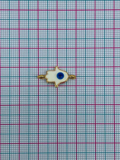 MANO HAMSA OJO BAÑO DE ORO T8027