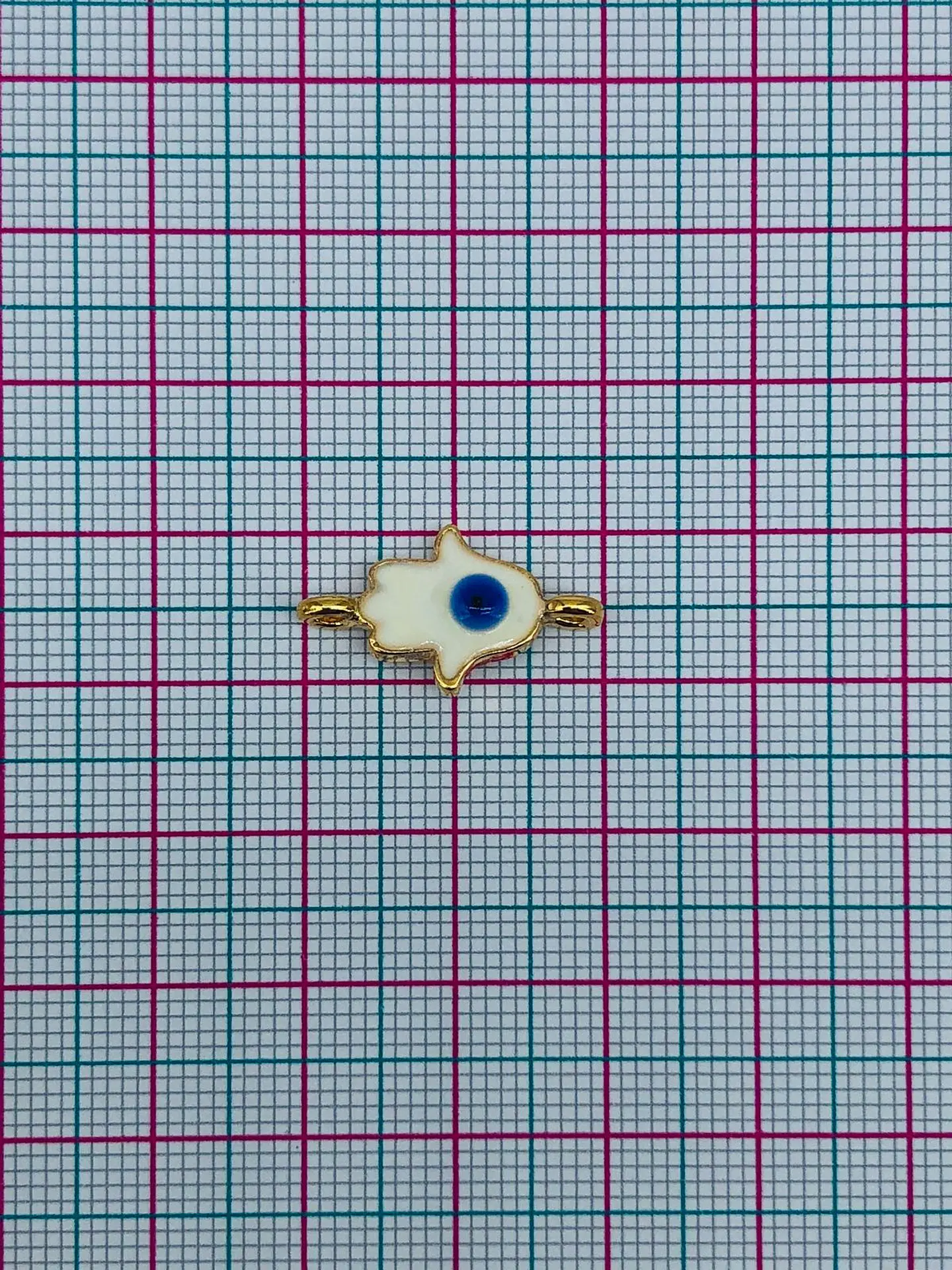 MANO HAMSA OJO BAÑO DE ORO T8027 2
