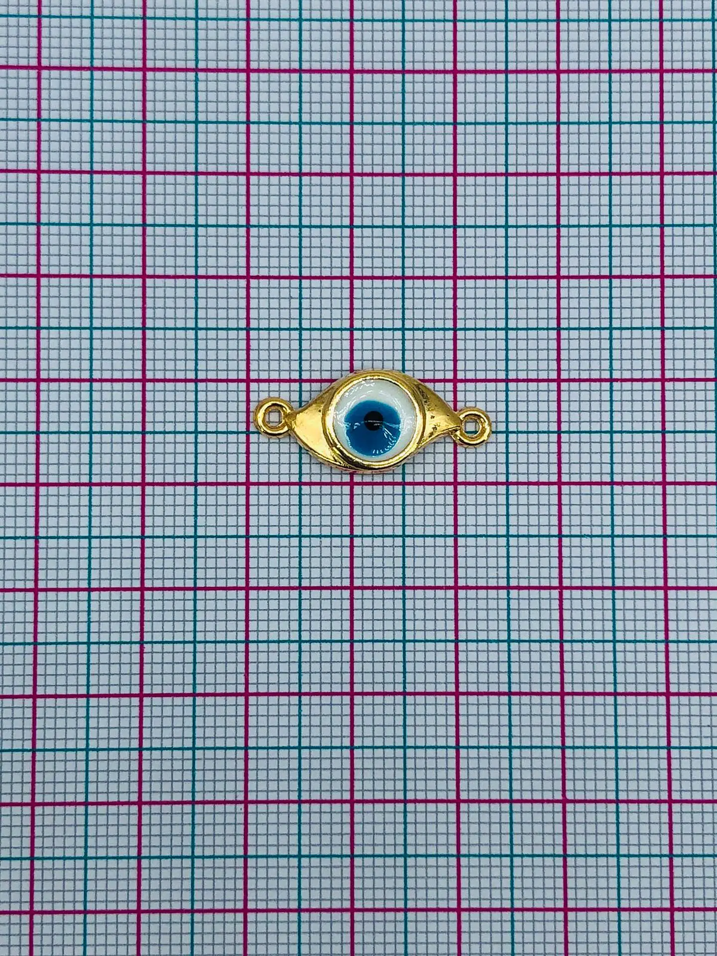 OJO TURCO CON RESINA ZAMAK BAÑO DE ORO T8028 2