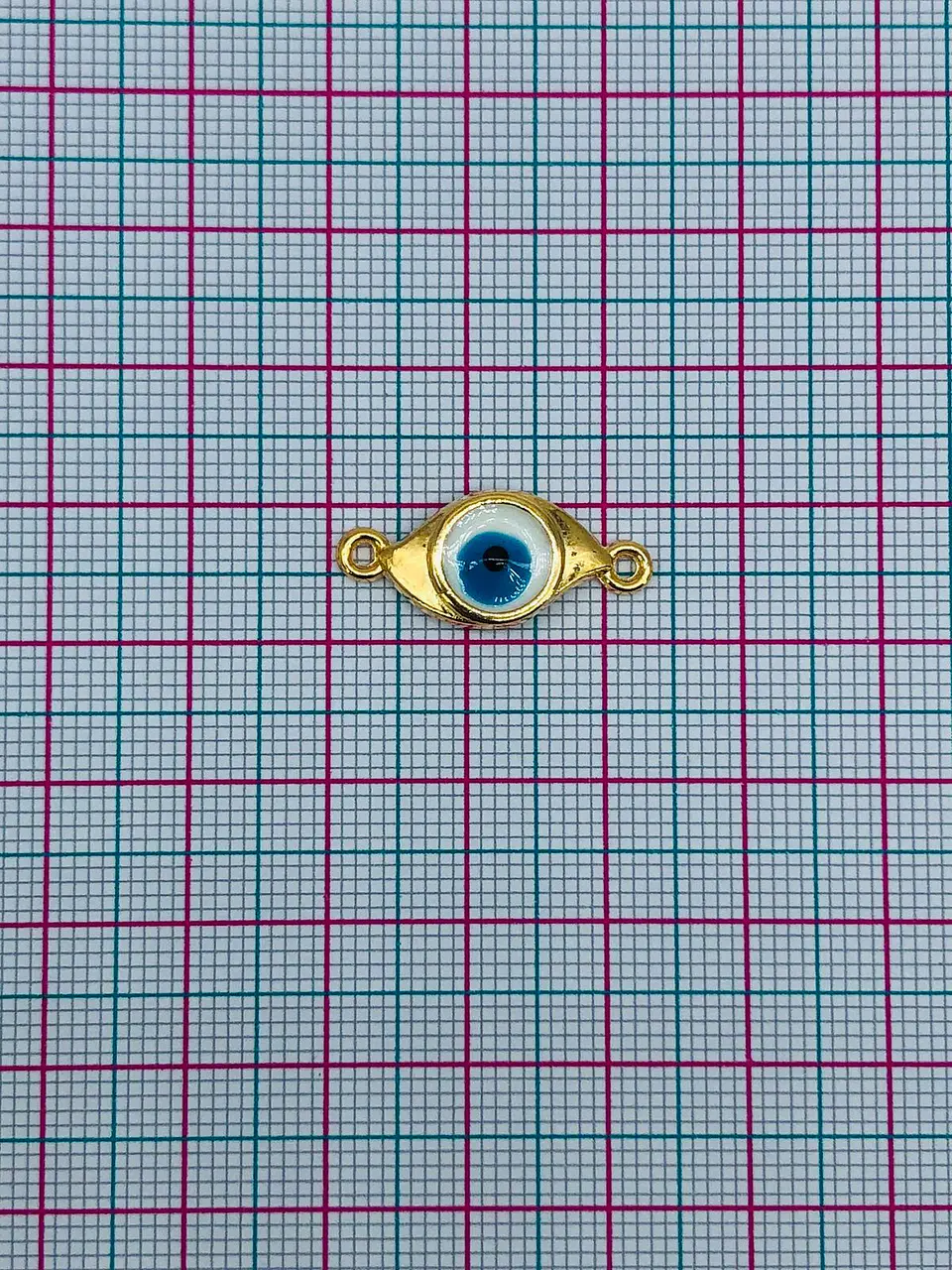 OJO TURCO CON RESINA ZAMAK BAÑO DE ORO T8028 2