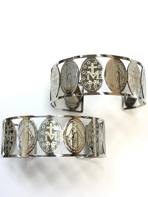 PULSERA ACERO NIQUEL VIRGEN LA MILAGROSA CA050                 