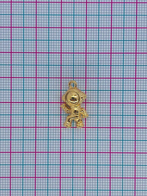 DIJE ASTRONAUTA ZAMAK BAÑO DE ORO W-8880-GOLD