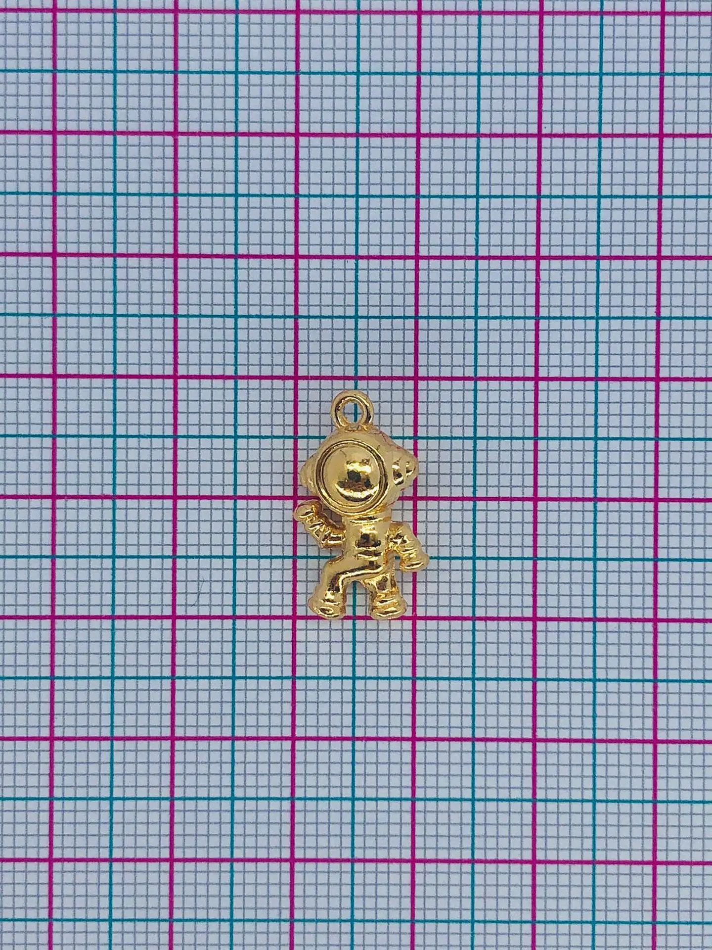 DIJE ASTRONAUTA ZAMAK BAÑO DE ORO W-8880-GOLD 2