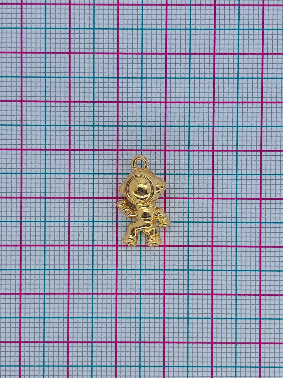 DIJE ASTRONAUTA ZAMAK BAÑO DE ORO W-8880-GOLD 2