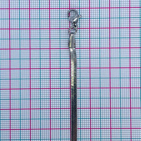 CADENA LAZO PLANA TERMINADA ACERO 40CM L-211P