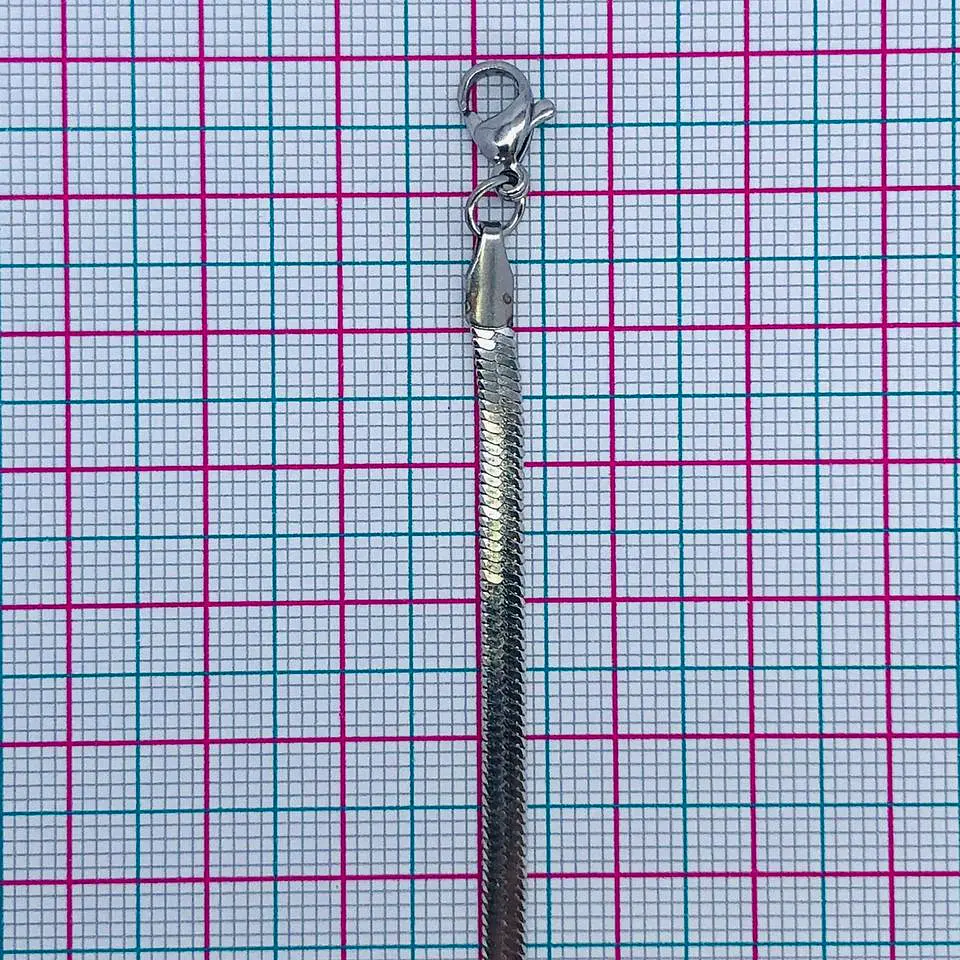 CADENA LAZO PLANA TERMINADA ACERO 40CM L-211P 2