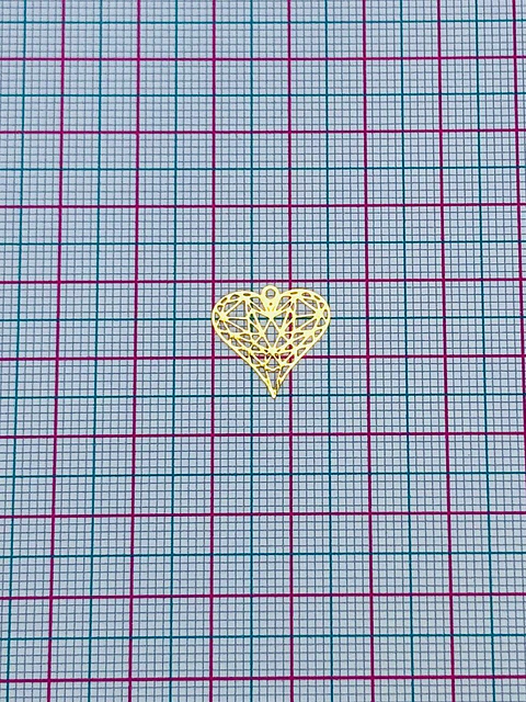 CORAZÓN MINI DIJE BAÑO DE ORO T8274