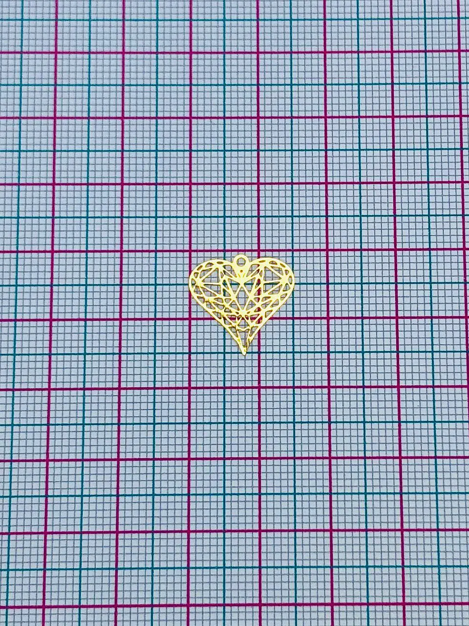 CORAZÓN MINI DIJE BAÑO DE ORO T8274 2