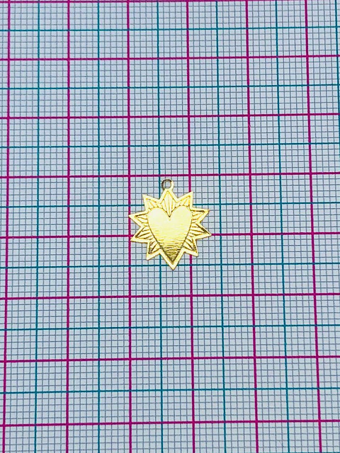 CORAZÓN MINI DIJE BAÑO DE ORO T073-1