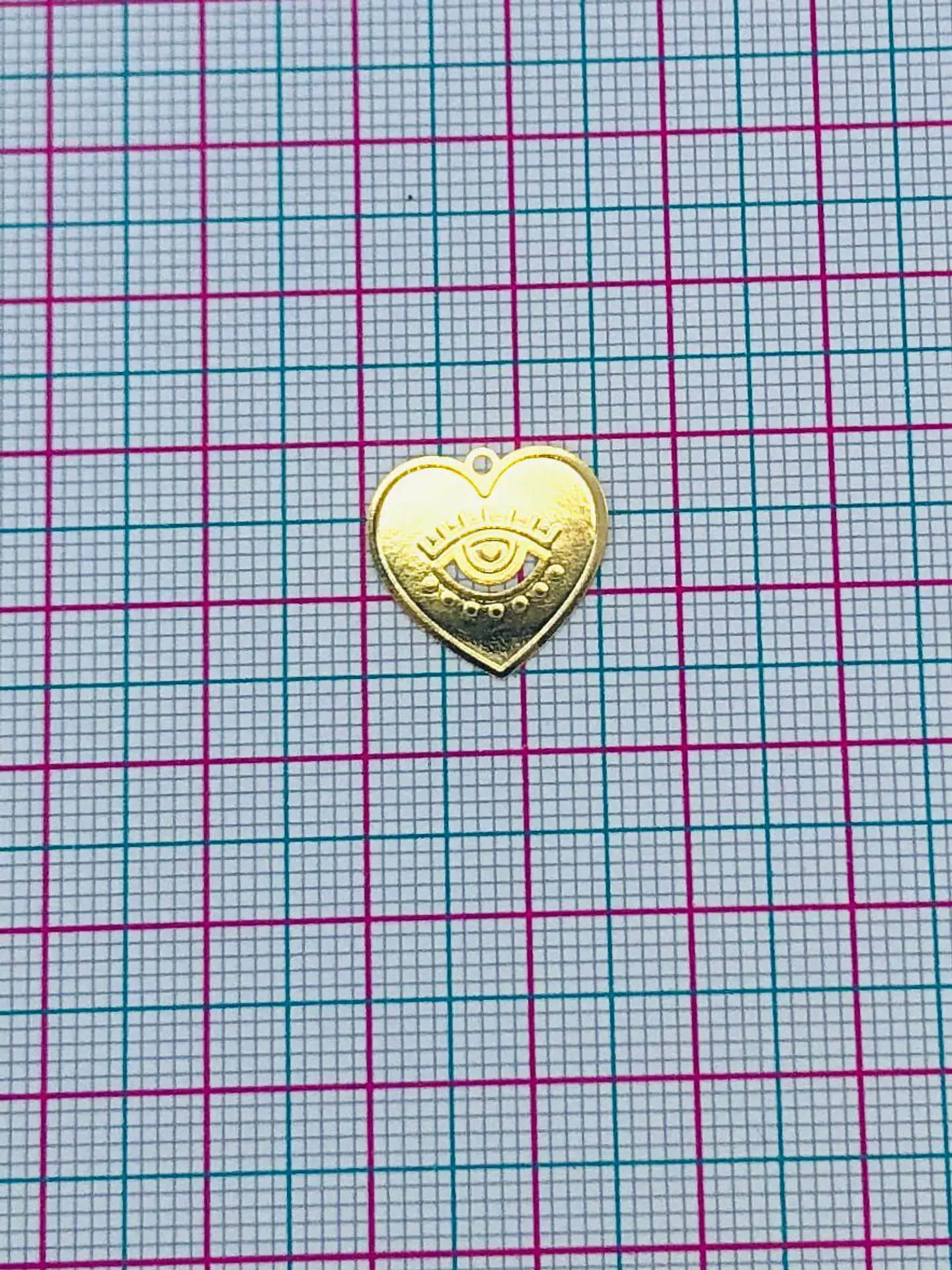 CORAZÓN MINI DIJE BAÑO DE ORO T082-1 2