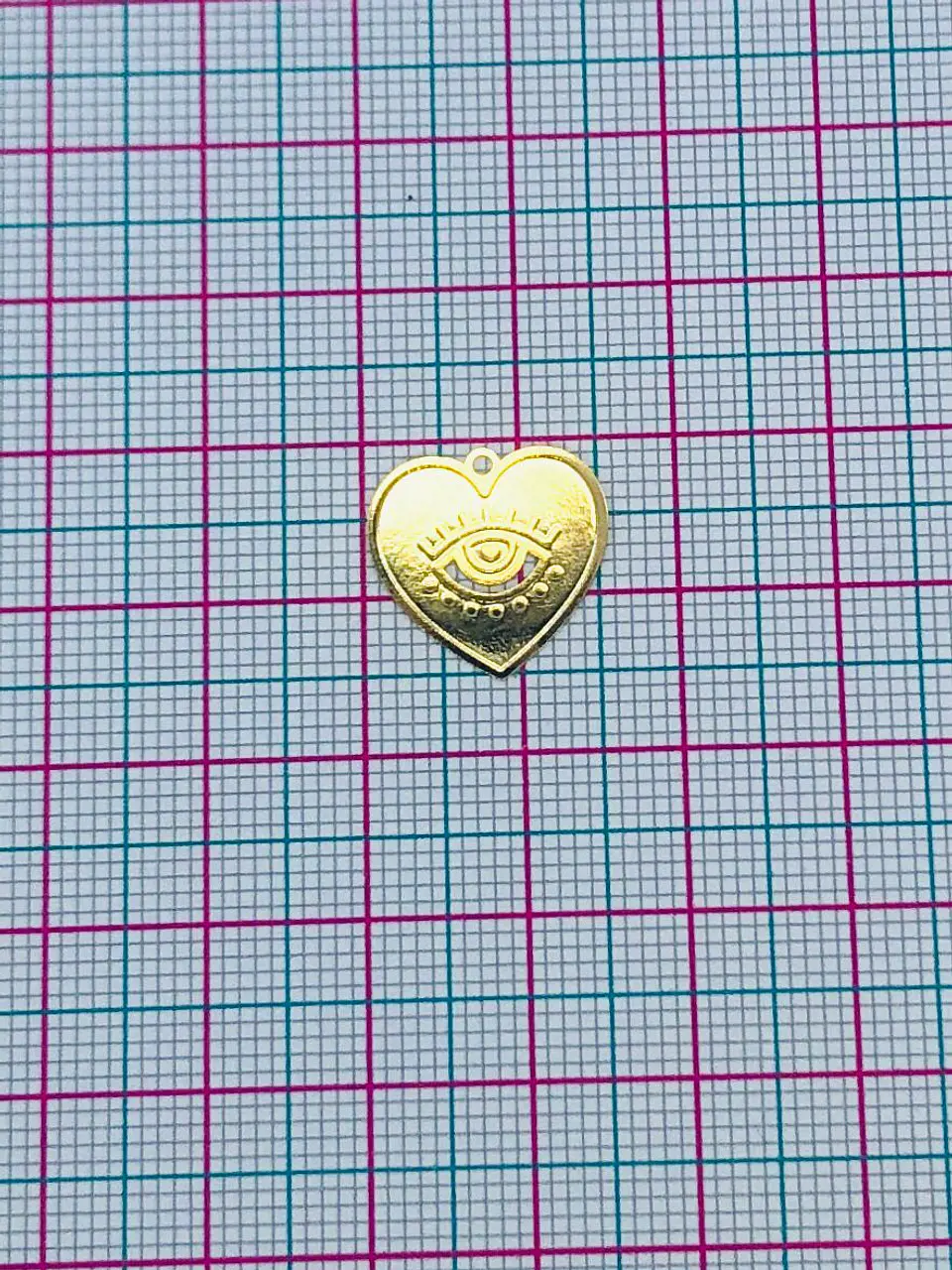 CORAZÓN MINI DIJE BAÑO DE ORO T082-1 2