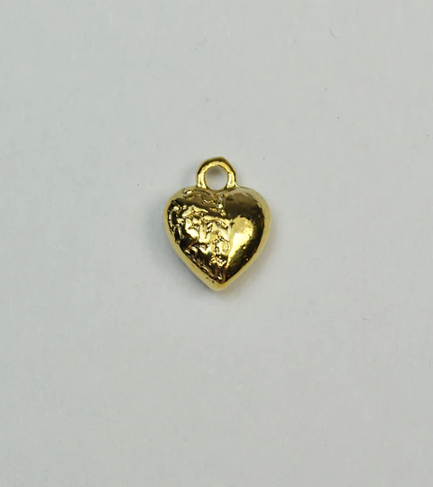 DIJE CORAZÓN BAÑO DE ORO T2391 