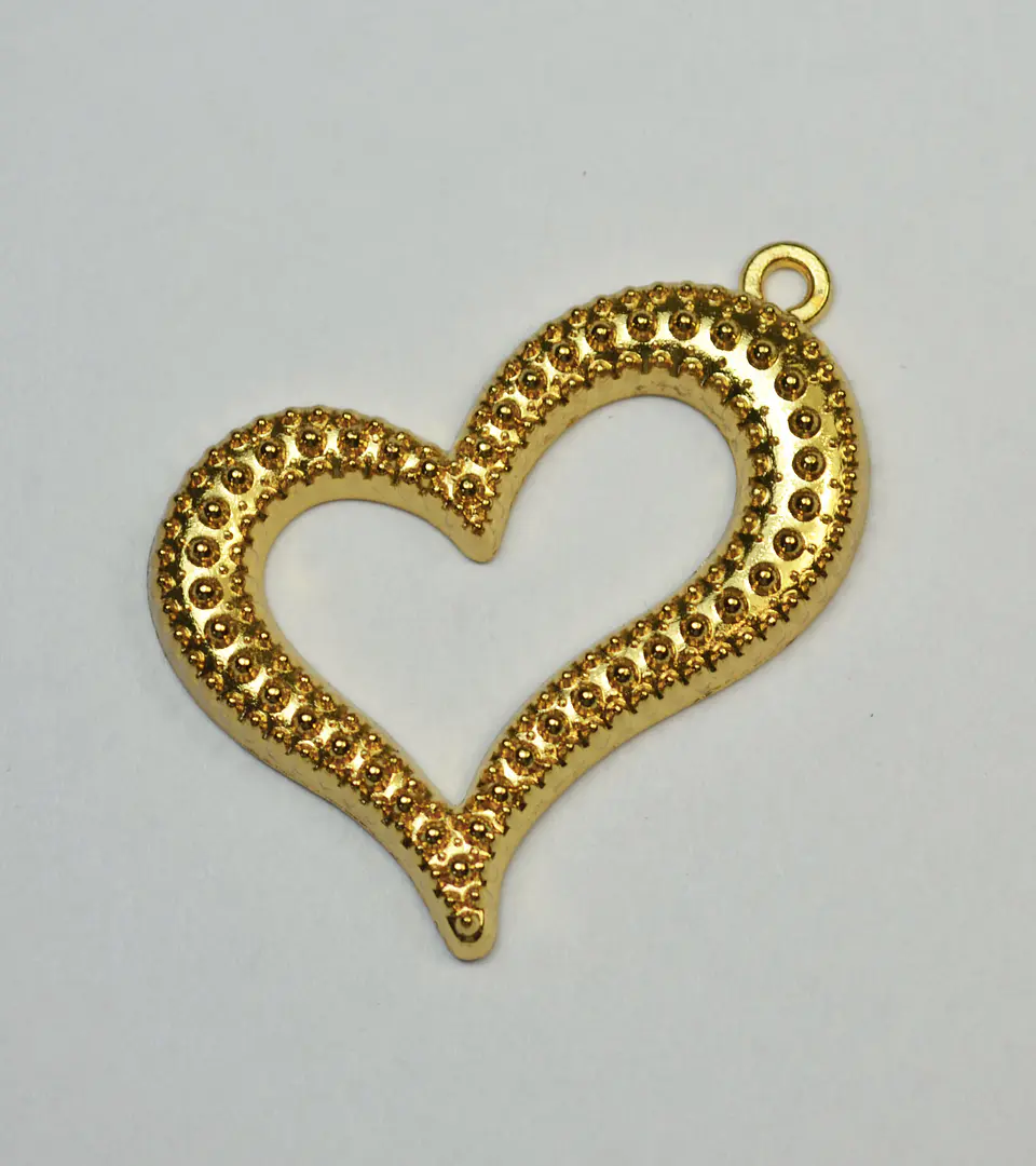 DIJE CORAZÓN BAÑO EN ORO T2661  1