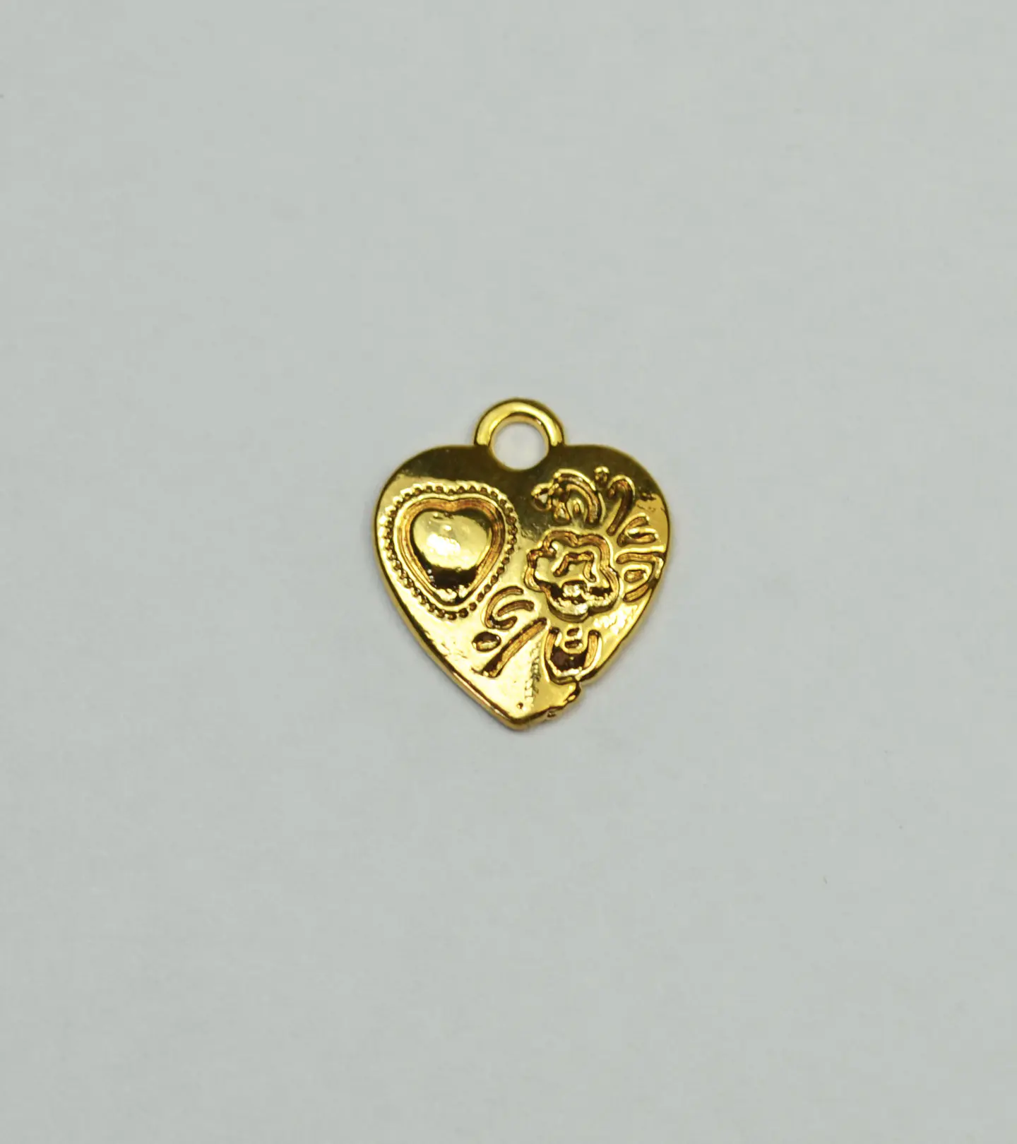 DIJE CORAZÓN BAÑO DE ORO T3698  1