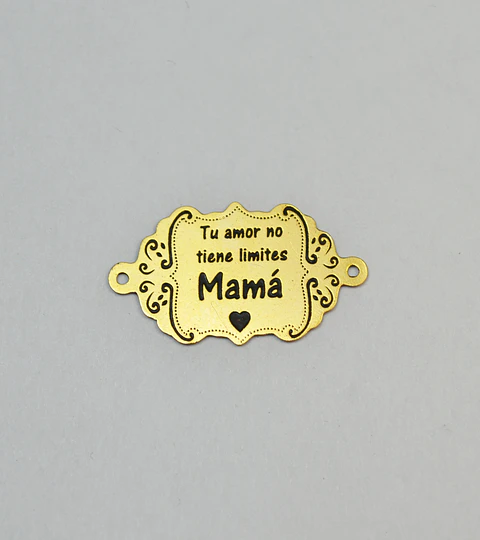 PLACA FRASE MAMÁ BAÑO DE ORO T2514-1