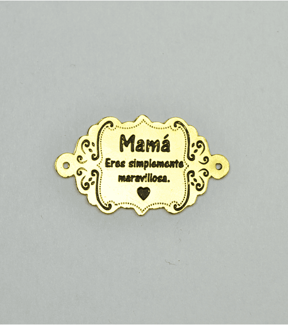 PLACA FRASE MAMÁ BAÑO DE ORO T2514-2