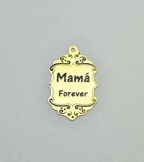 PLACA FRASE MAMÁ BAÑO DE ORO T2514-3
