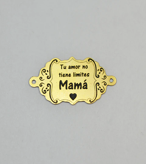 PLACA FRASE MAMÁ BAÑO DE ORO T2514-8