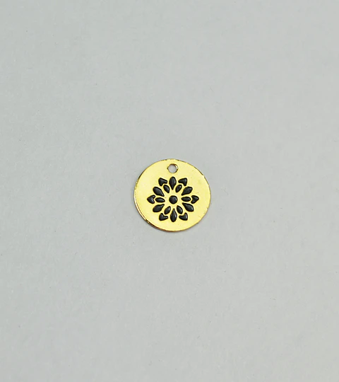 PLACA FLOR BAÑO DE ORO T4117-1