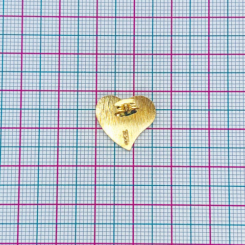 TOPO CORAZÓN LISO BAÑO DE ORO T8101