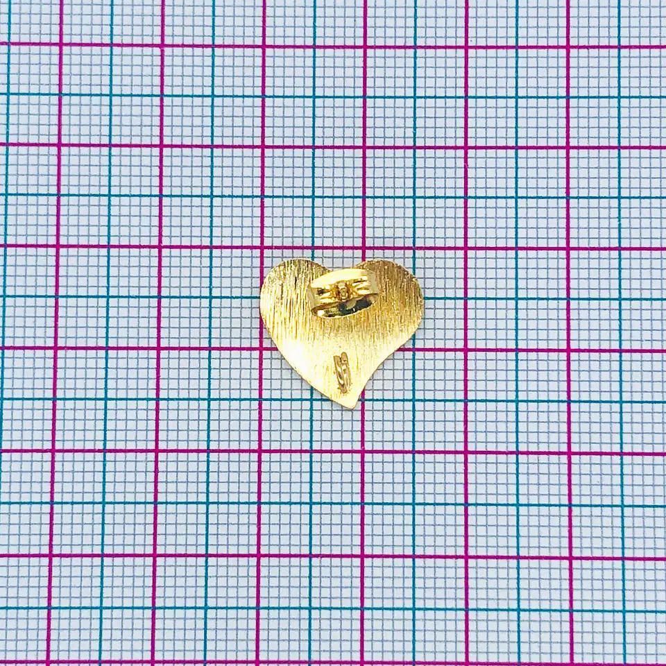 TOPO CORAZÓN LISO BAÑO DE ORO T8101 2