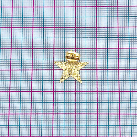 TOPO ESTRELLA FRISADA BAÑO DE ORO T8112